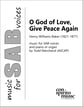 O God of Love, Give Peace Again SAB choral sheet music cover